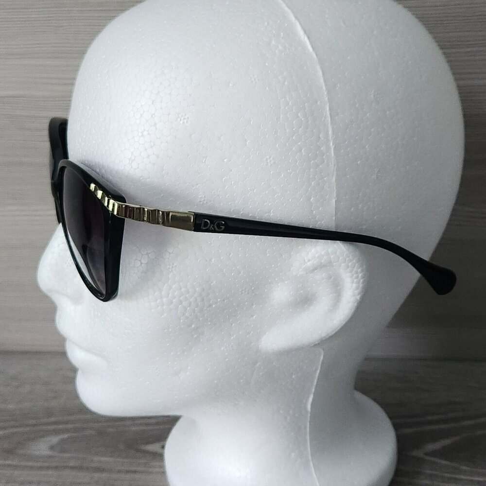 Dolce & Gabbana Womens Sunglasses Black Frame Gradient Lens 58mm Case Box Italy - Picture 12 of 16